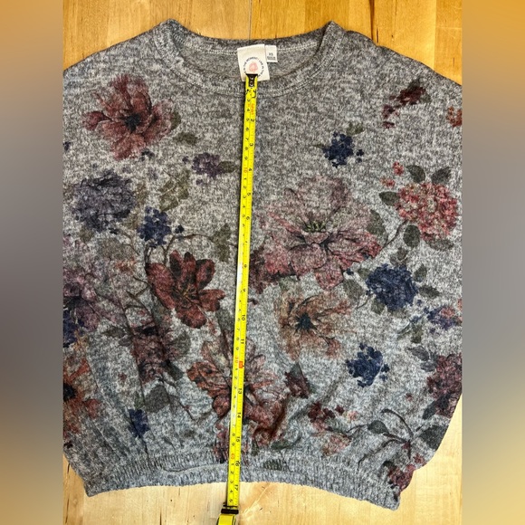 Super cute floral elastic waist sweater - Picture 5 of 6